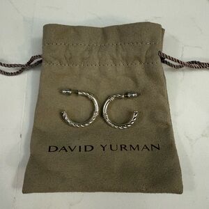David Yurman Silver Hoop Earrings